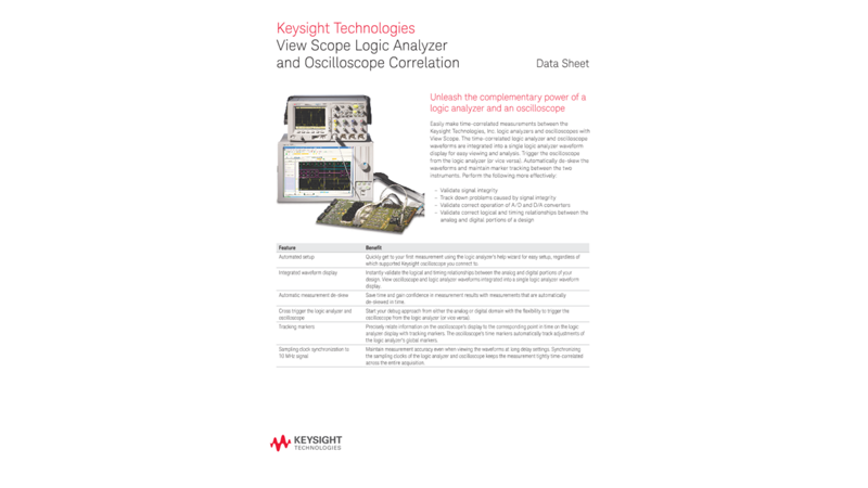 View Scope Logic Analyzer and Oscilloscope Correlation